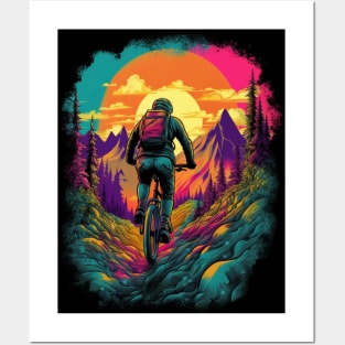 mountain biker Posters and Art